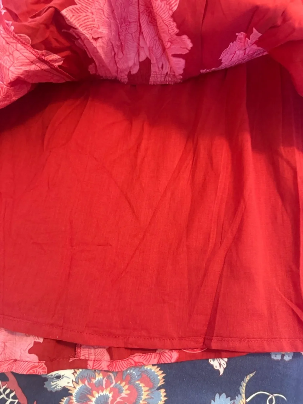 NWT Mille Anthropologie Paola Ruffle Maxi Skirt in Red Floral size Small - Picture 9 of 13